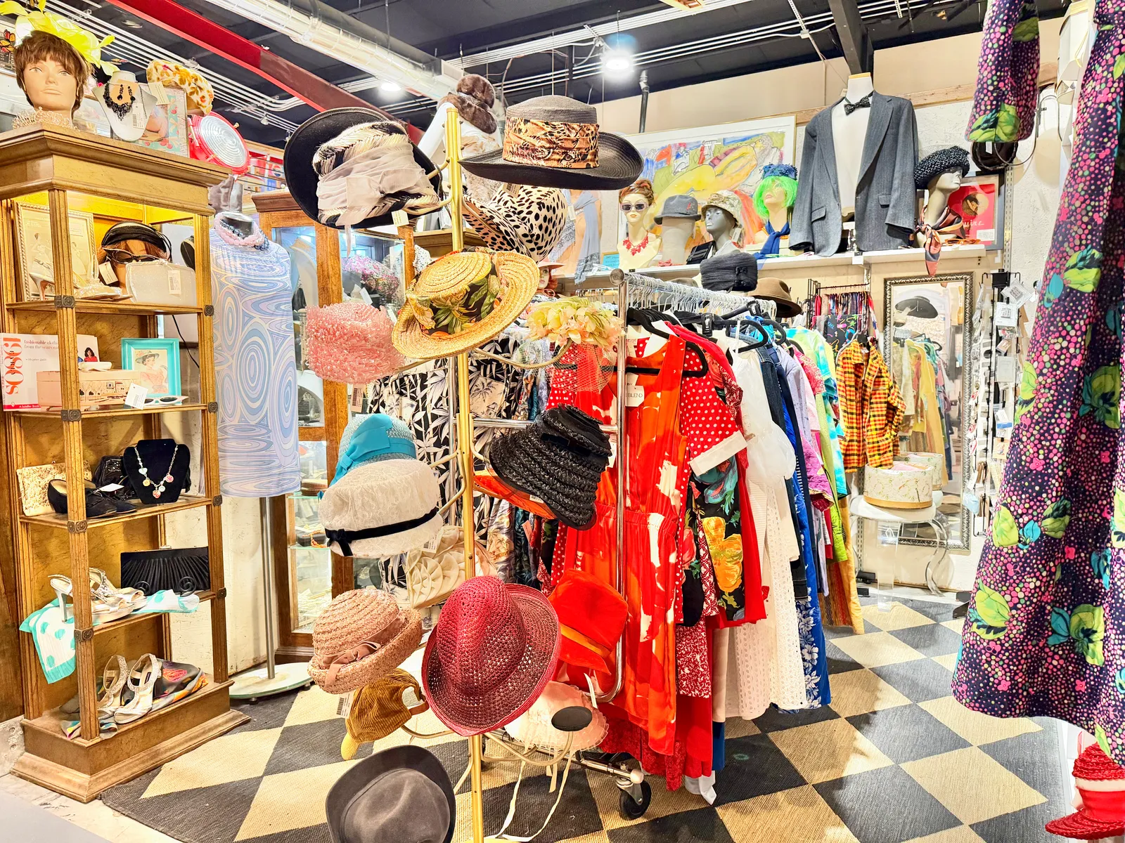 Vintage hats and clothing